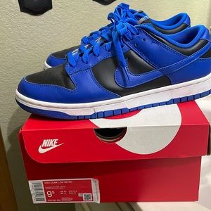Nike dunk low retro Black and cobalt Sz 9 1/2M